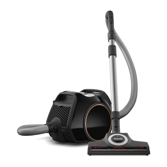 Miele Boost CX1 Cat & Dog - Bagless canister vacuum cleaner, lightweight, compact and corded with vortex technology, TurboBrush and HEPA AirClean filter, in Black/Rose