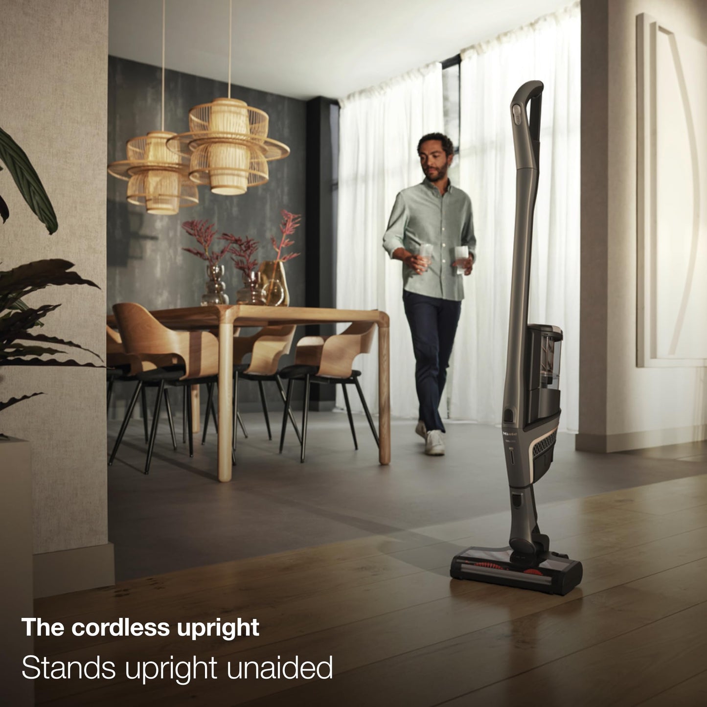 Miele Triflex HX2 Pro Self-Standing Cordless Stick Vacuum Cleaner, 120 min runtime, Infinity Grey PearlFinish / Rose Gold