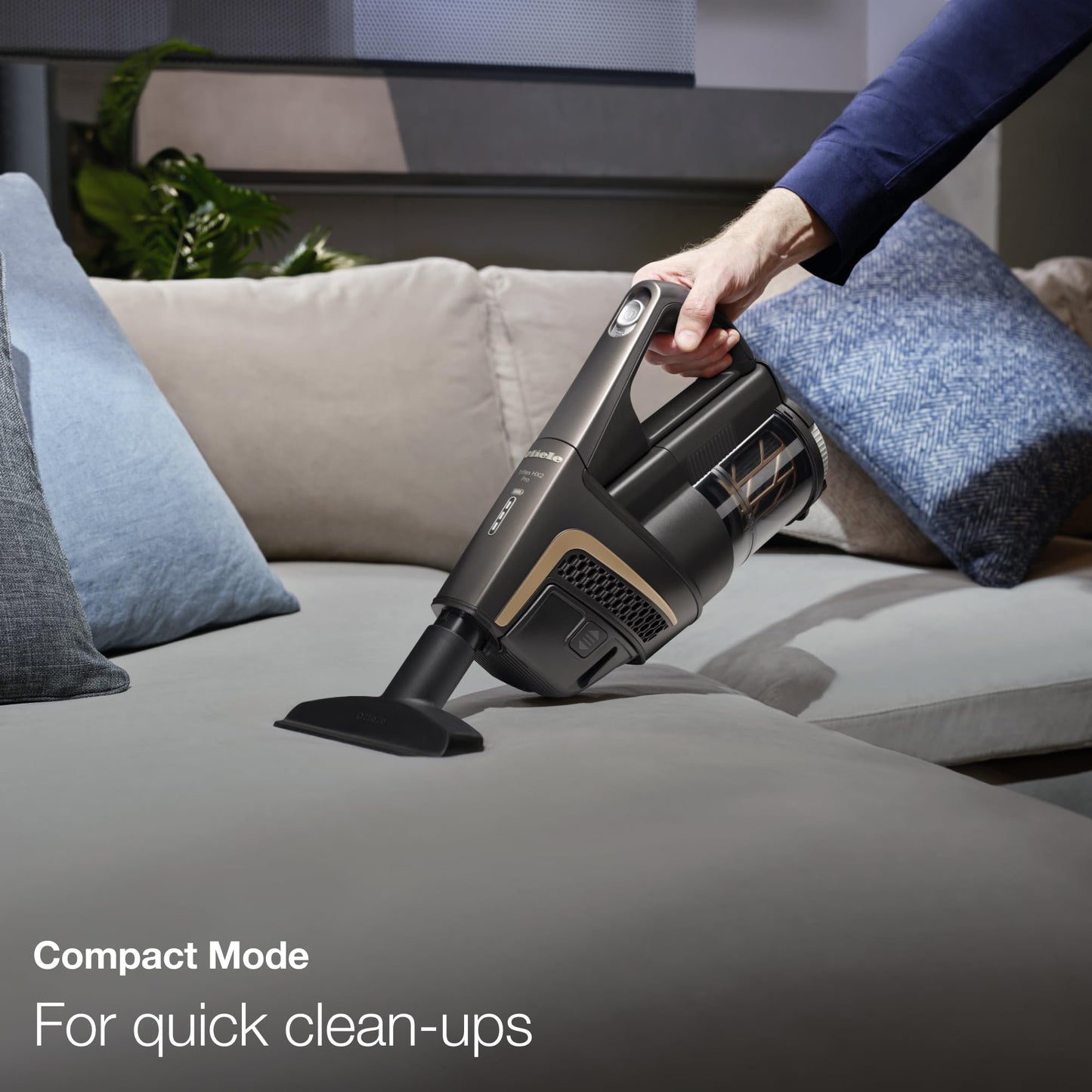 Miele Triflex HX2 Pro Self-Standing Cordless Stick Vacuum Cleaner, 120 min runtime, Infinity Grey PearlFinish / Rose Gold